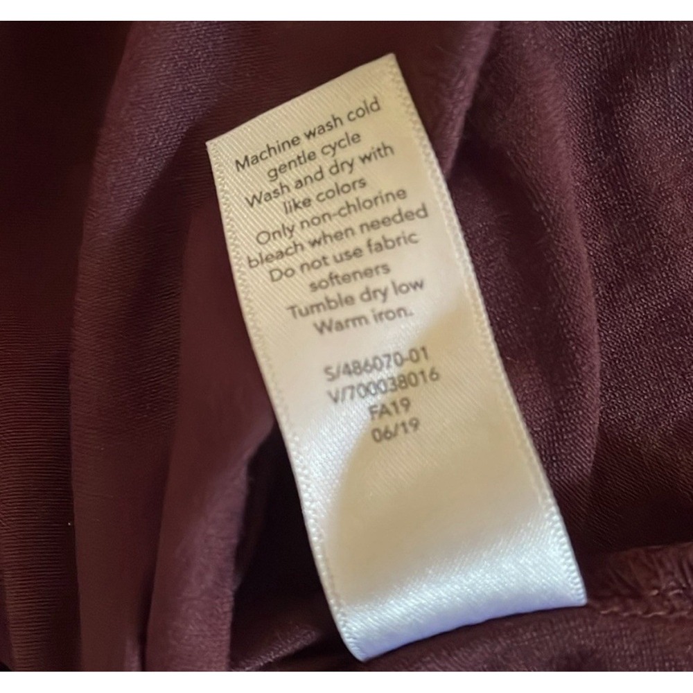 Athleta‎ Womens Large Burgundy Plum Long Sleeve Oversized Center Seam Top L - Picture 8 of 8